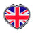 Union Jack Ladies' Heart-shaped  Compact Mirror