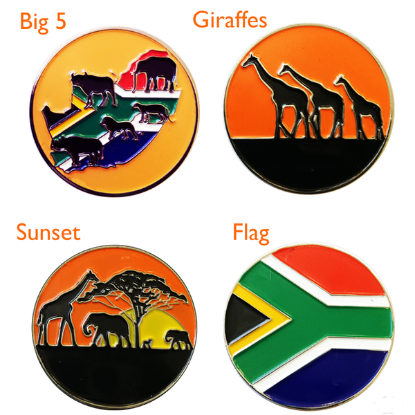 South Africa Ball Marker and Visor Clip - golfprizes