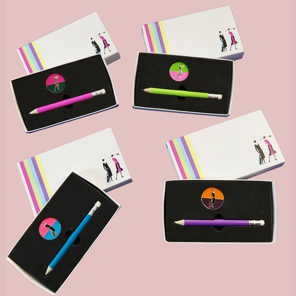 Art Deco Ball Marker and Pencil in Presentation Sleeve - golfprizes