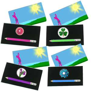 Lady Golfer Presentation Sleeve - Choose your favourite ball marker - golfprizes