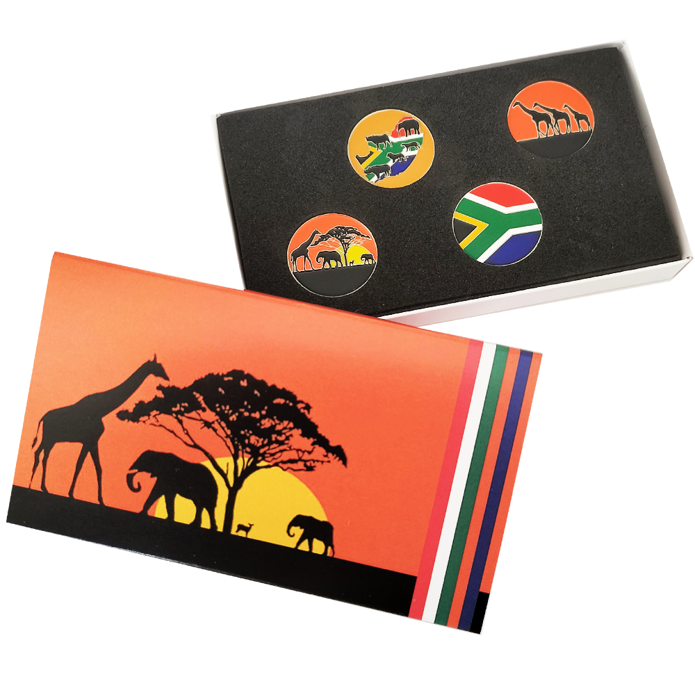 South African Ball Markers in Presentation Sleeve - golfprizes