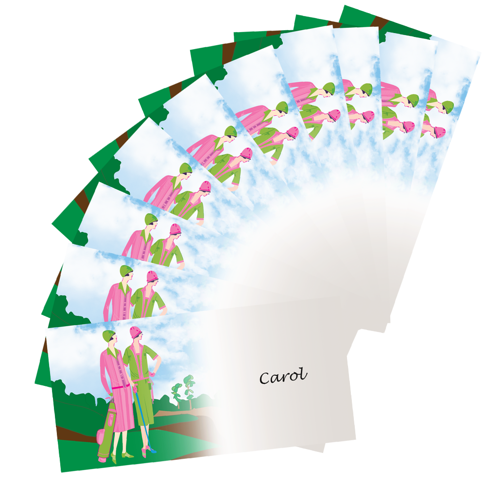 Art Deco Table Place Cards - golfprizes
