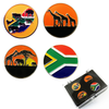 South Africa Ball Markers and Visor Clip set - golfprizes
