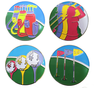Visor Clip and Art of Golf Ball Marker