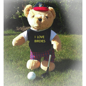 I Love Birdies Golfing Teddy Bear