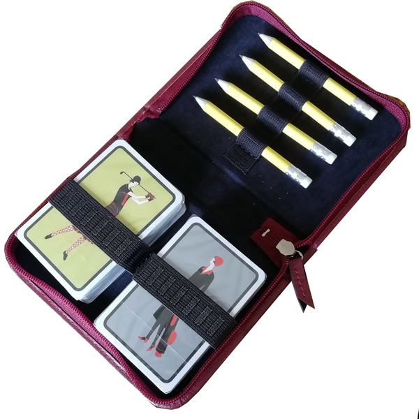 Golfers' Leather Bridge Gift Set - SPECIAL OFFER - golfprizes