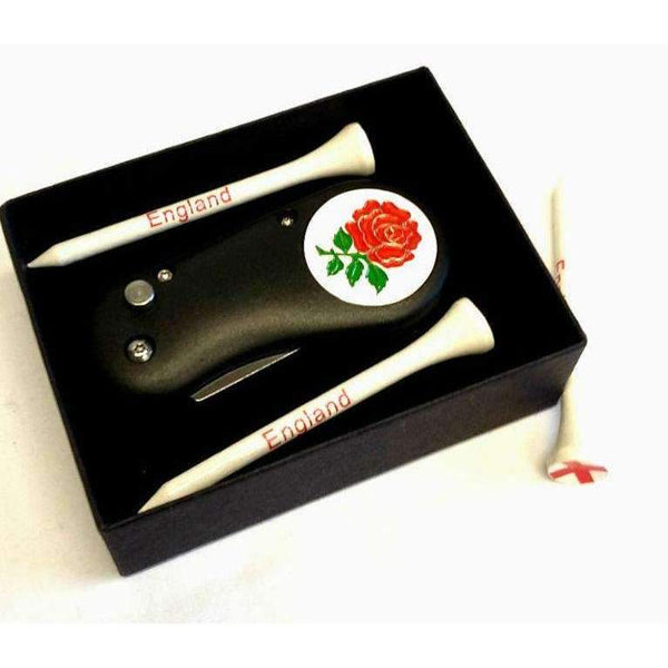 England Divot Tool and Tee Set - golfprizes