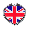 Union Jack Ladies' Heart-shaped  Compact Mirror - golfprizes
