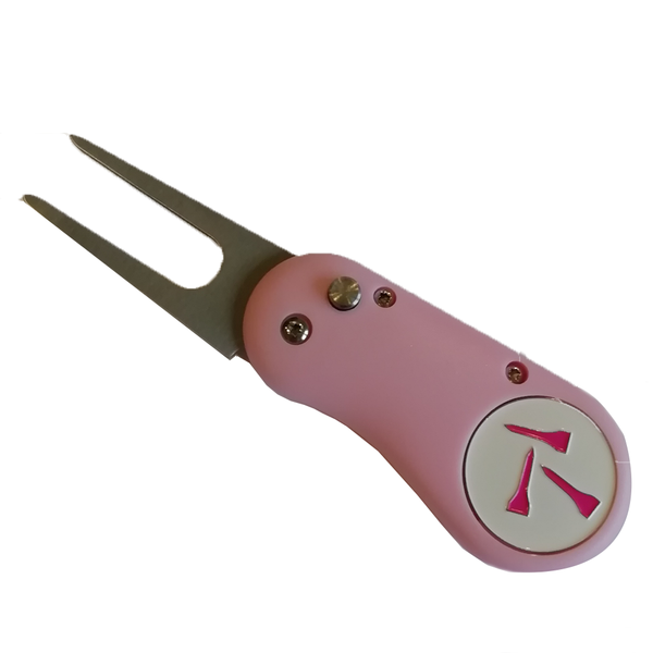 Pink Divot Tool with Enamel Ball Marker - golfprizes