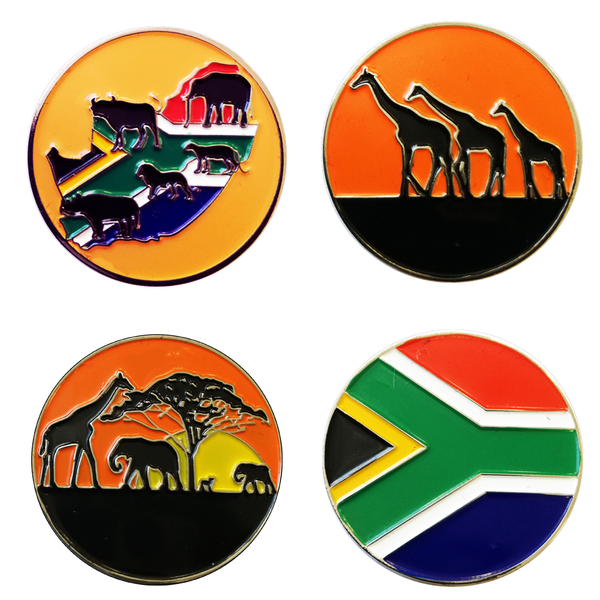 South African Ball Markers in Presentation Sleeve - golfprizes
