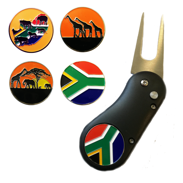 South Africa Ball Marker and Divot Tool - golfprizes