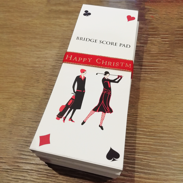 Set of Four Golfers' Bridge Scorepads - golfprizes